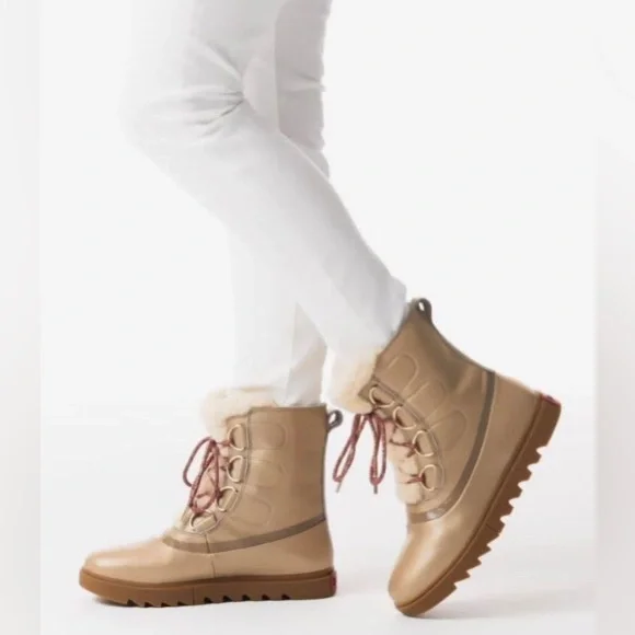 SOREL Joan of Arctic Next Lite Lux Waterproof Genuine Shearling Trim Boot, Sz 9